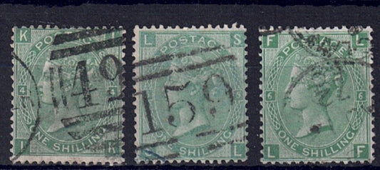 QV SG 117 1s Green Plates 4-5-6 Fine Used