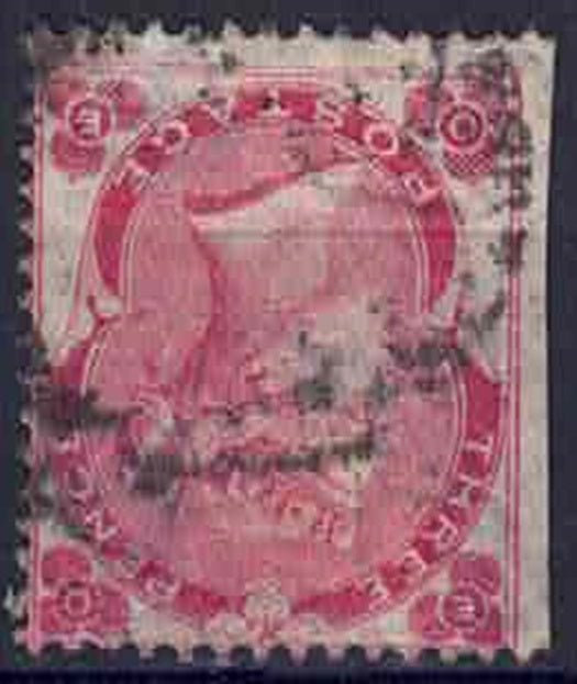 1862-64 QV SG76 wi 3d   watermark emblems inverted cut wing margin used