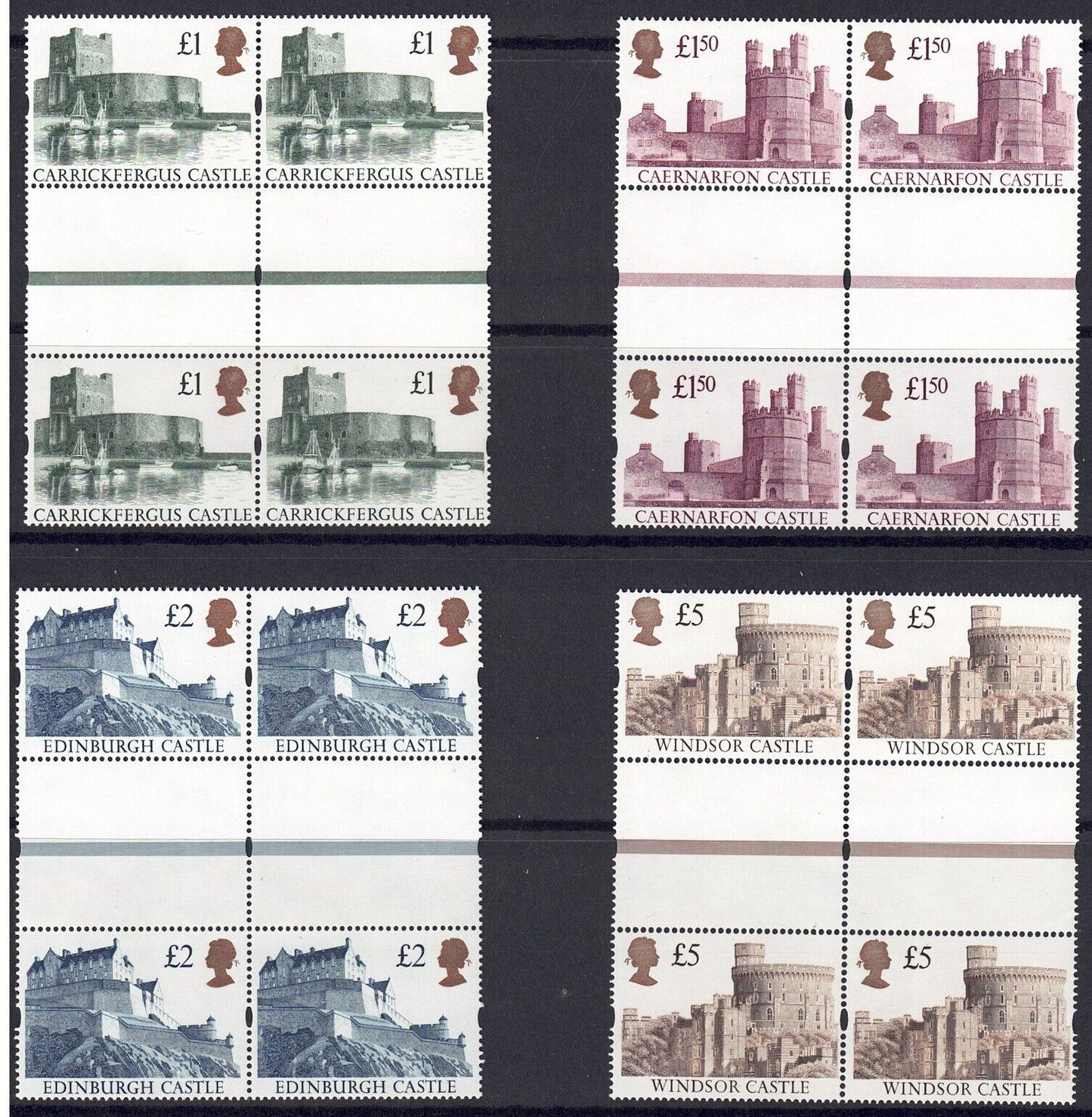 QEII 1992 (High Value Definitives Gutter Blocks Unmounted Mint Cat £200