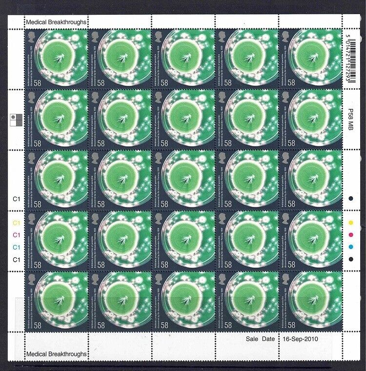 QE11 SG3116 Medical Breakthroughs 2010 Half sheet U/M