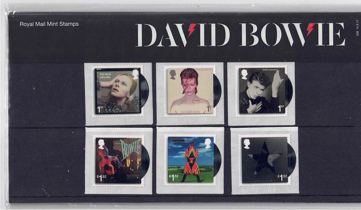 GB stamps 2017 David Bowie Presentation Pack No 538 complete