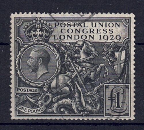 GV 1929 £1 P.U.C. SG438 light cancel Fine Used