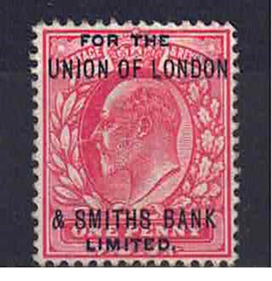 EDV11 1902 Overprint Union of London & Smith Bank Ltd